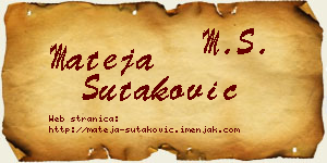Mateja Šutaković vizit kartica